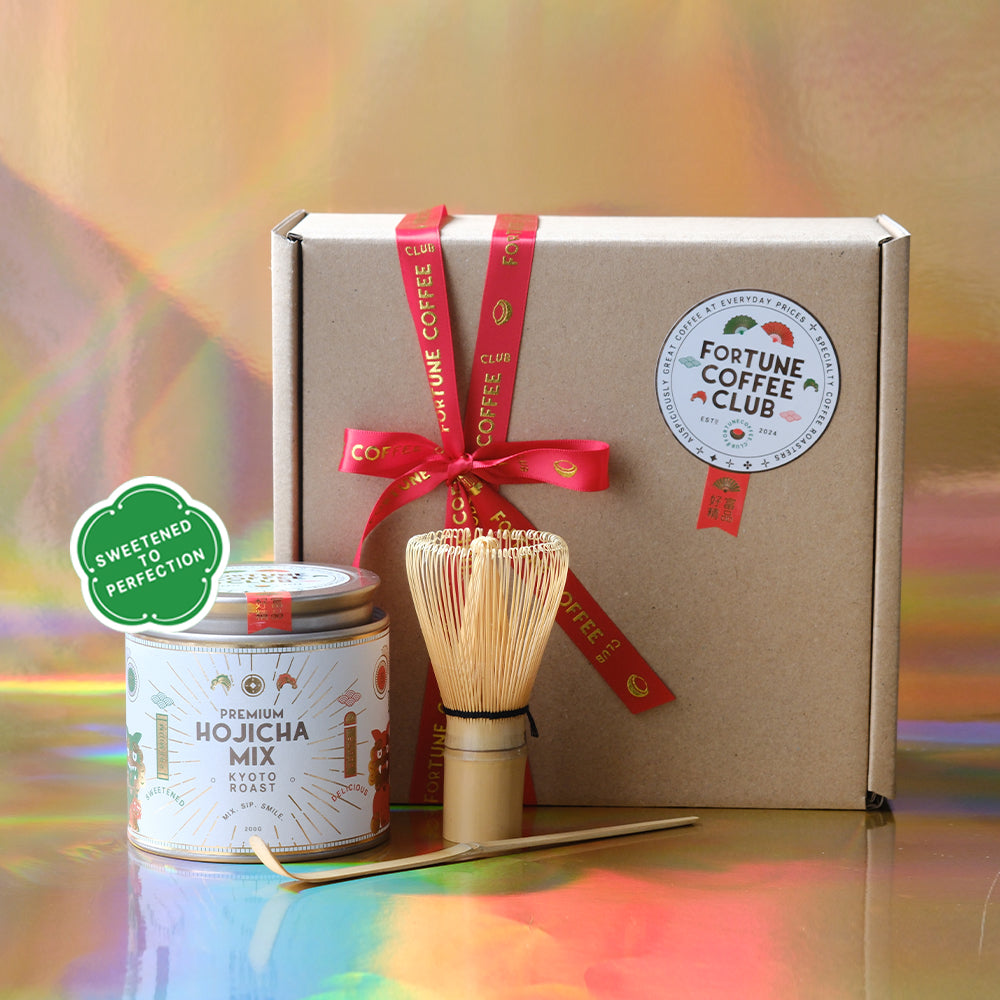 Gift Set A- Toasty Hojicha Powder (Sweetened) 200g